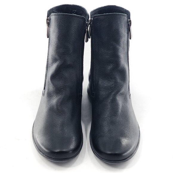 MEPHISTO NWOB Nessia Black Leather Double Zip Booties - Picture 4 of 10
